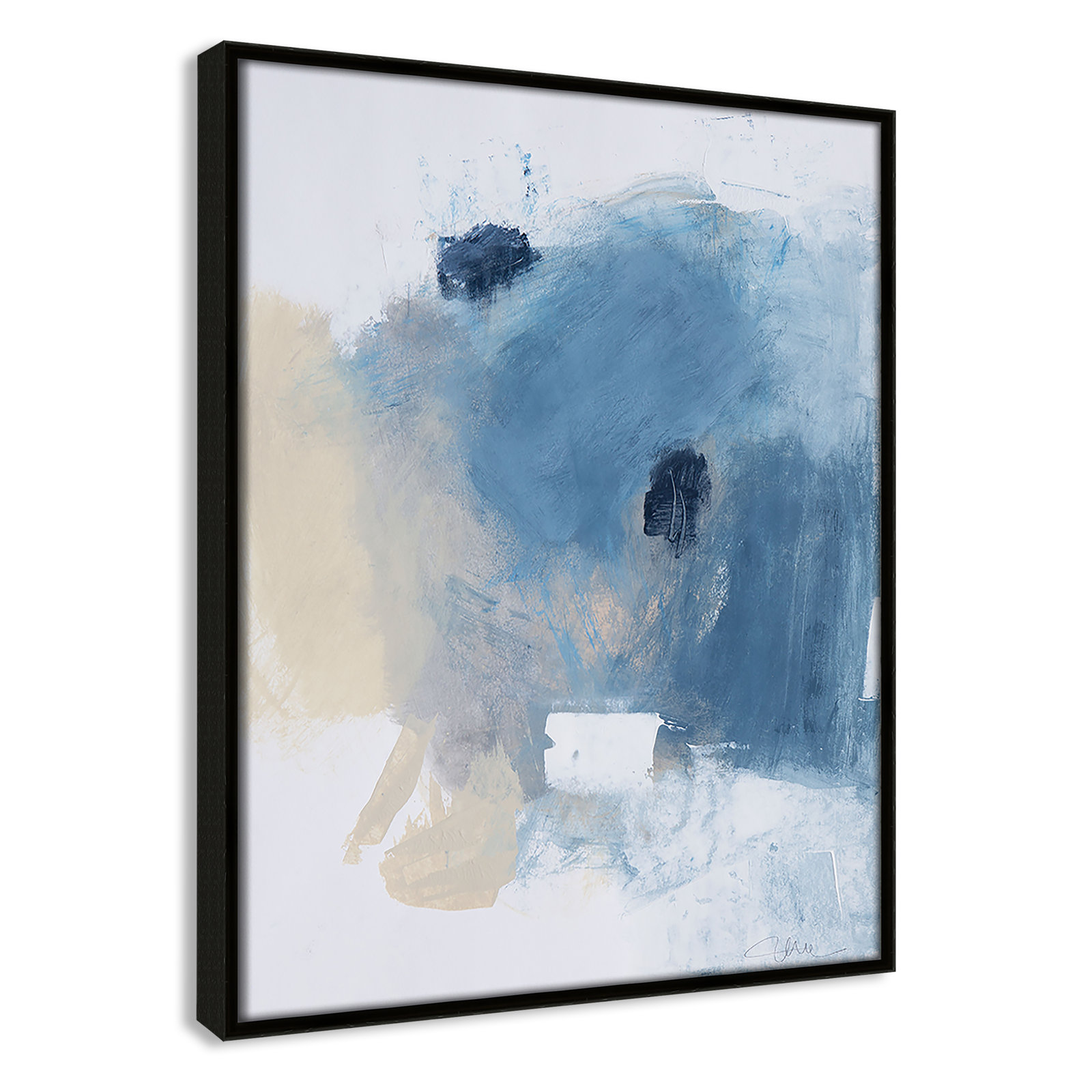 Coastal Carnival Collection "Coastal Carnival I" Print, Espresso Floater Framed Canvas, No Mat, 15.5" H x 12.5" W x 2" D