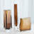 Wide Square Tower Vase-Dark Amber