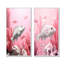 Ensemble de 2 impressions sur toile monochromes roses et blanches - corail sous l'eau-345466920-345466924