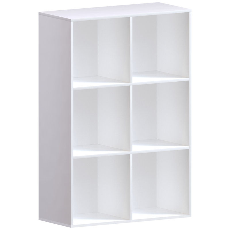 Herlind 96.5cm H x 64.5cm W Cube Bookcase, Grey