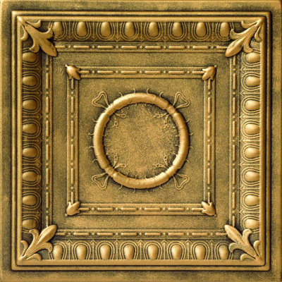Romanesque Wreath 1.6 ft. x 1.6 ft. Polystyrene Glue-up Ceiling Tile