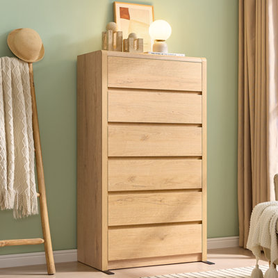55.6"H Vertical Tall Dresser, Natural