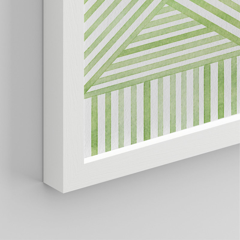 " Vibrant Green Pastel Paint Pattern " 4 - Pieces, White, 10" H x 8" W