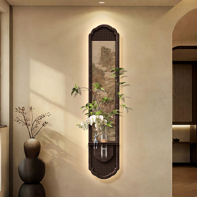 Art mural ovale noir en grès, H 59,06 po x l 11,81 po