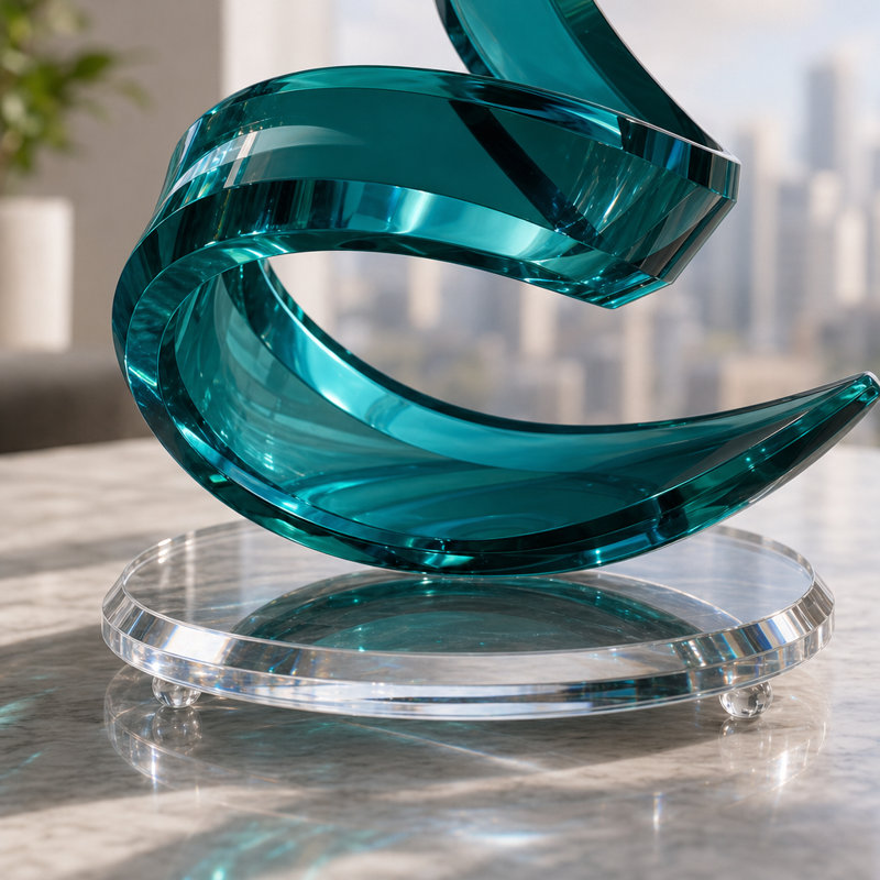 Zameir Abstract Figurines & Sculptures, Turquoise