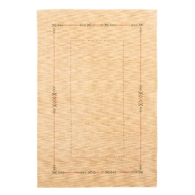 Tapis beige Kashkuli Gabbeh 4 pi 11 po x 7 pi 10 po