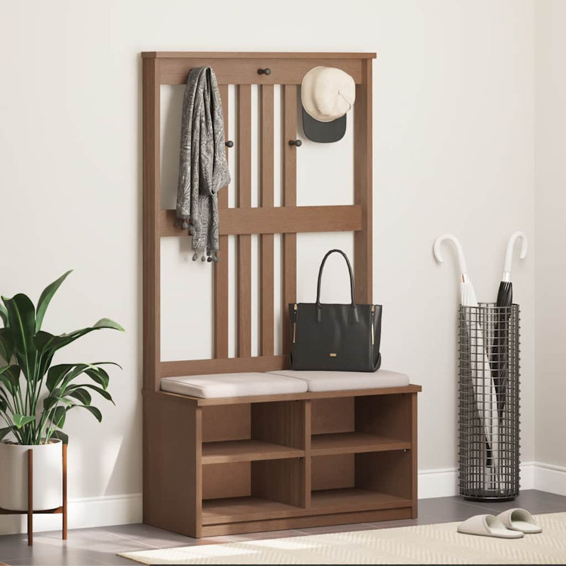 Chandlar Hall Tree 87cm Wide, Walnut