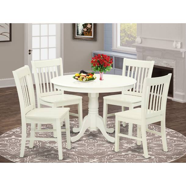 Alcott Hill® Devoe Round Solid Wood Dining Table & Reviews | Wayfair