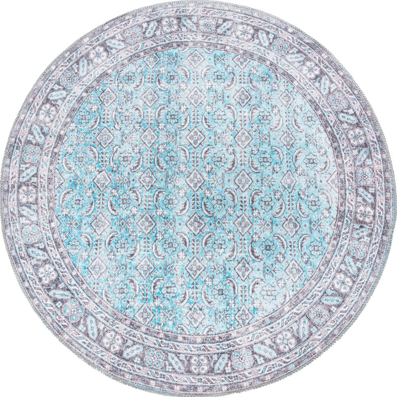Chenille Oriental Indoor Rug, Round 3'6"