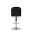 Tabouret de bar en similicuir noir avec garniture ergonomique et base confortable