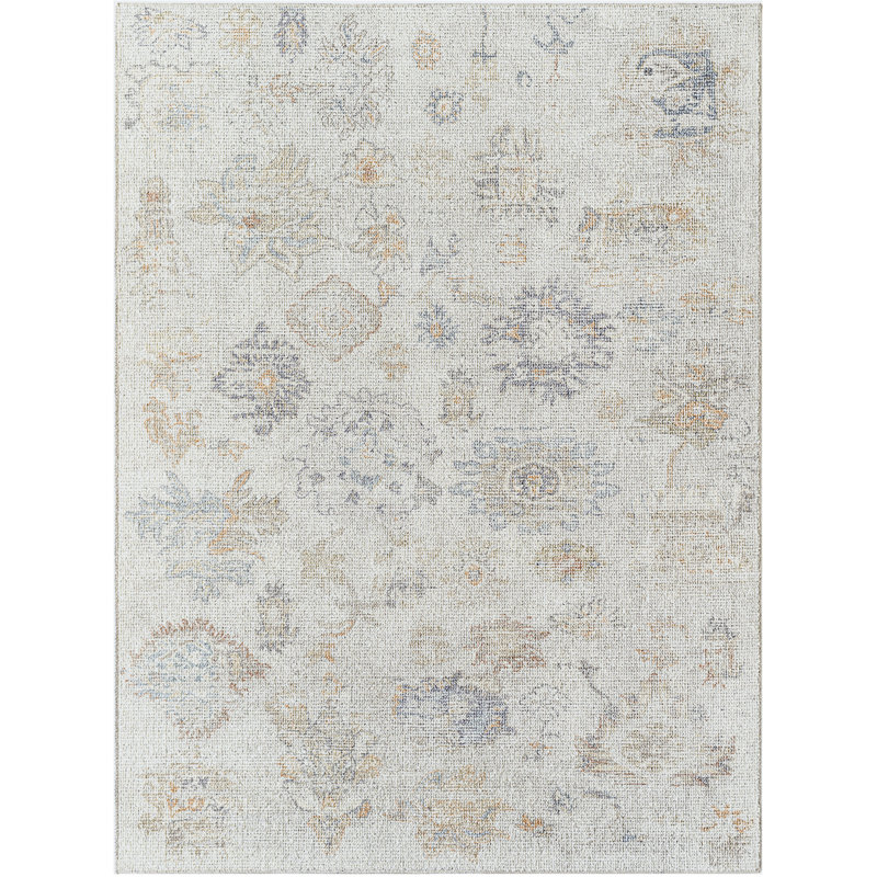 Theia Vintage Look Machine Woven Gray,Cream,Tan,Charcoal,LightBrown,SkyBlue Area Rug, Rectangle 160 x 213cm