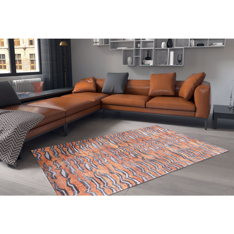 Premium 100% Polyester Area Rug, 6.9 x 10.2 ft | 1850 g/m², 0.2 in Pile Height | Recycled Poly Cotton Underside | Machine Washable at 30°C | Soft, Durable, Eco-Friendly Design for Modern Living Spaces