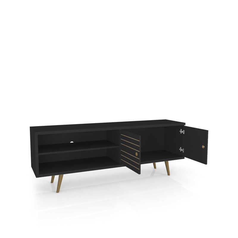 Meuble télé 63 po Liberty Mid-Century, Noir