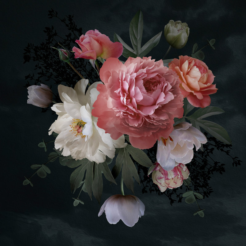 Krokowski " Beautiful Baroque Bouquet ", 36" H x 36" W