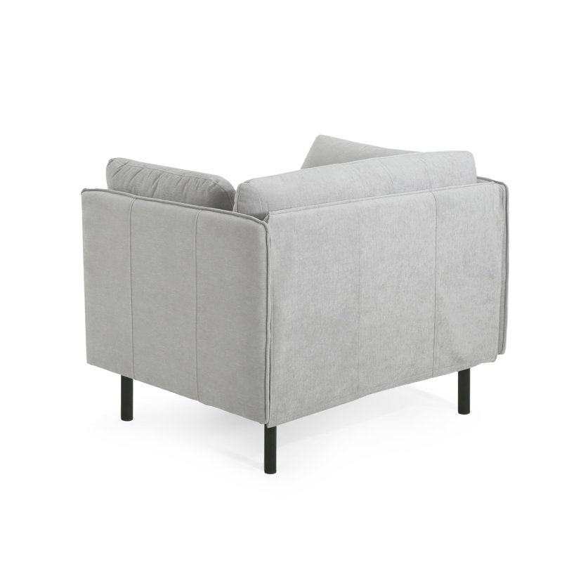 Raab Upholstered Accent Chair Lounge Chair with Upholstery, Gray Polyester