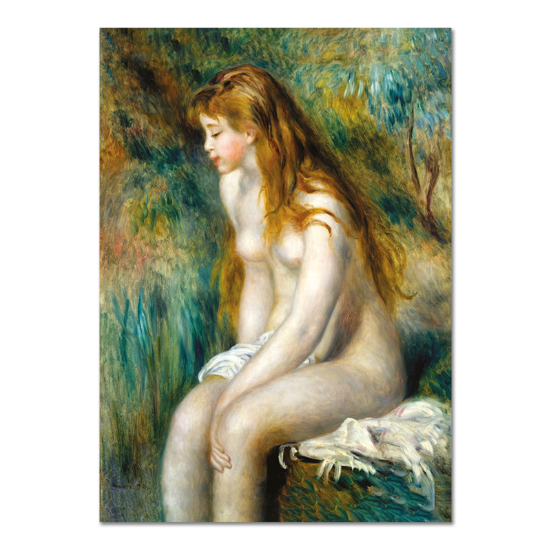 Giovane Ragazza Che Fa Il Bagno by Pierre-Auguste Renoir - Unframed Painting on Vetro Acrilico Plexi, 140cm H x 100cm W
