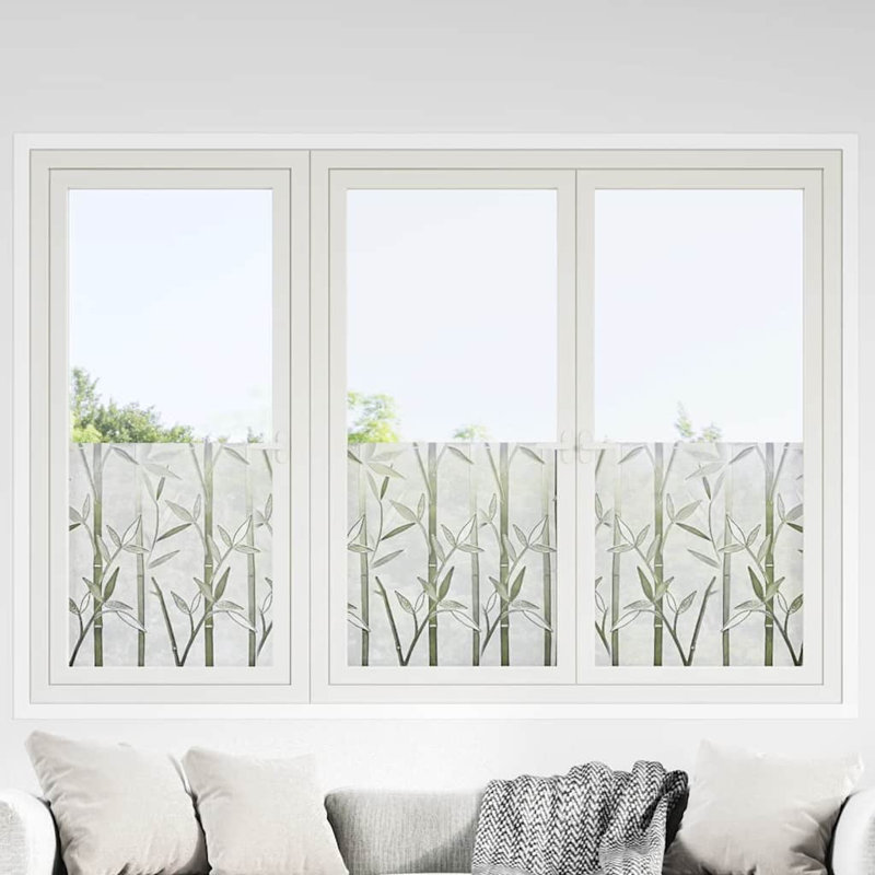 Window Film Privacy Window Sticker Glass Film Frosted Star Pattern PVC, 90cm H x 500cm W