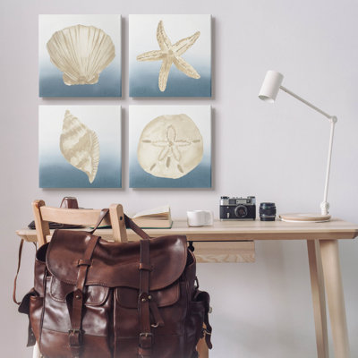 " Maritime Seashells Ocean Beach Life " by Lucille Price 4 - Pieces