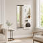Miroir mural multifonctionnel pleine longueur, panneau coulissant, 47,6 po L x 15,7 po l, blanc, gain de place, pour chambre, salon et entrée-630656526