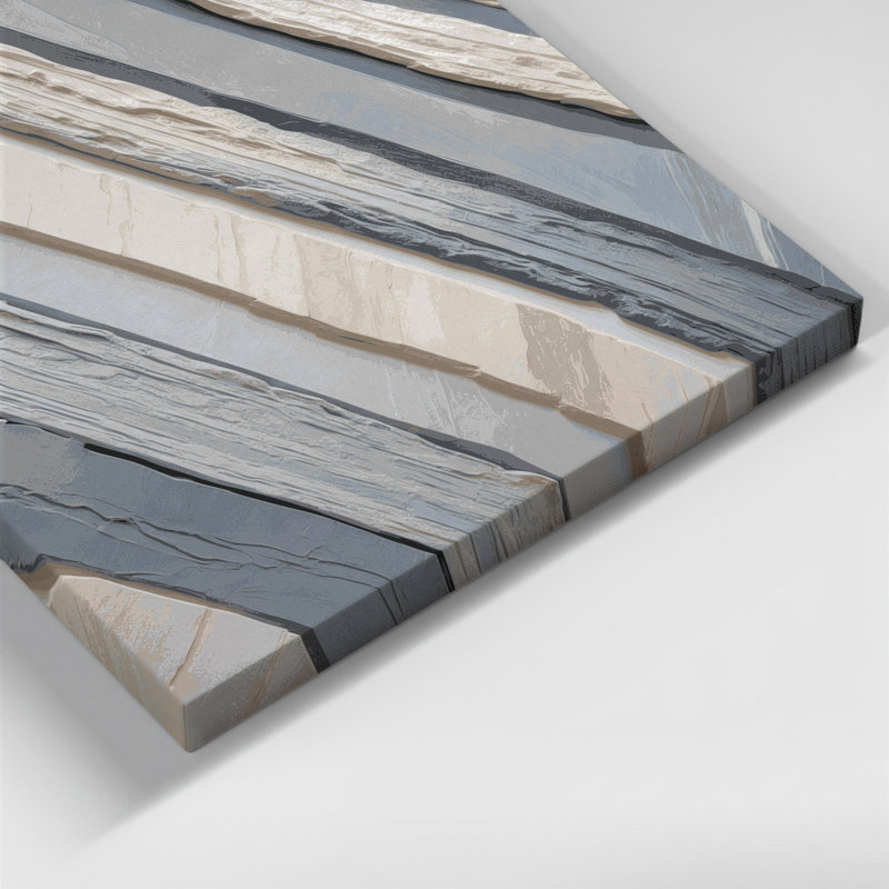 DiagonalStripes, pierre, gris clair, toile, art mural
