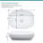 20"L x 15"W Rectangular Bathroom Sink Ceramic Semi-Recessed Above Counter Bathroom Sink