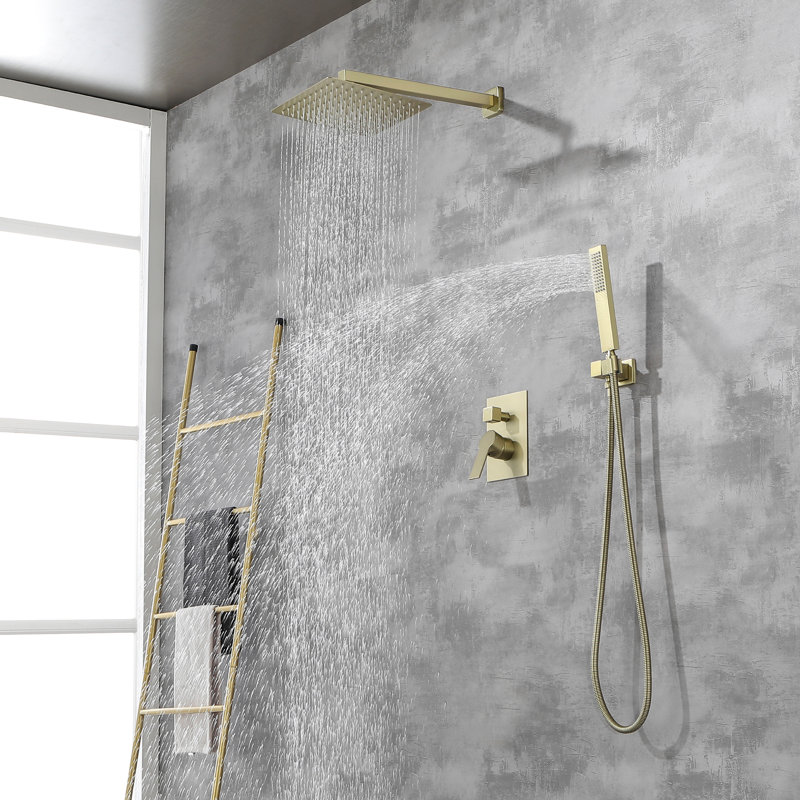 All-In-One Kit with Rough in-Valve, Brushed Gold