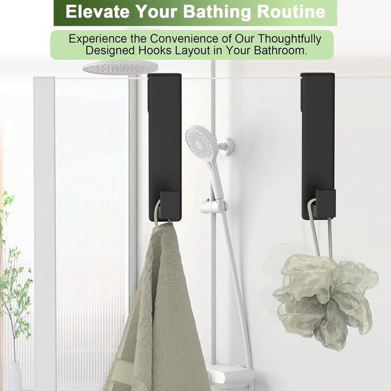 Shower Door Hooks, Heavy Duty Rack Hooks for Robe