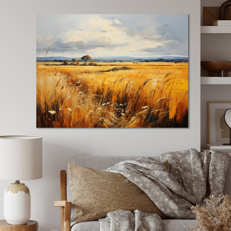 «Danemark Yellow Fields of Gold», reproduction sur toile, H 24 po x l 32 po x P 1 po, Toile tendue
