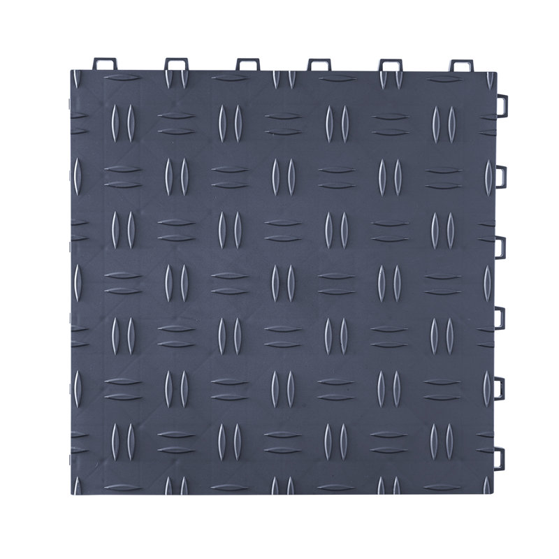 VEVOR 12 in. W x 12 in. L Garage Flooring Roll Drain Tiles in, Gray