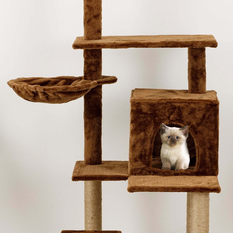 Dearth 125cm H Cat Tree, Dark Brown