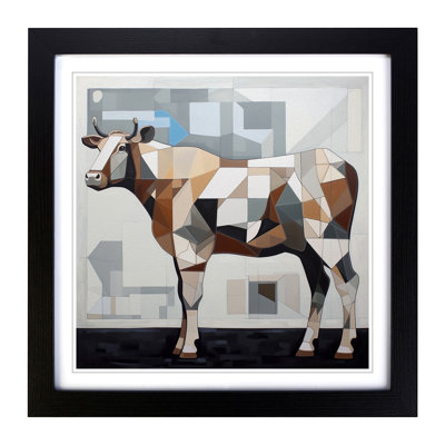 Cow Constructivism No.1 - Framed Print