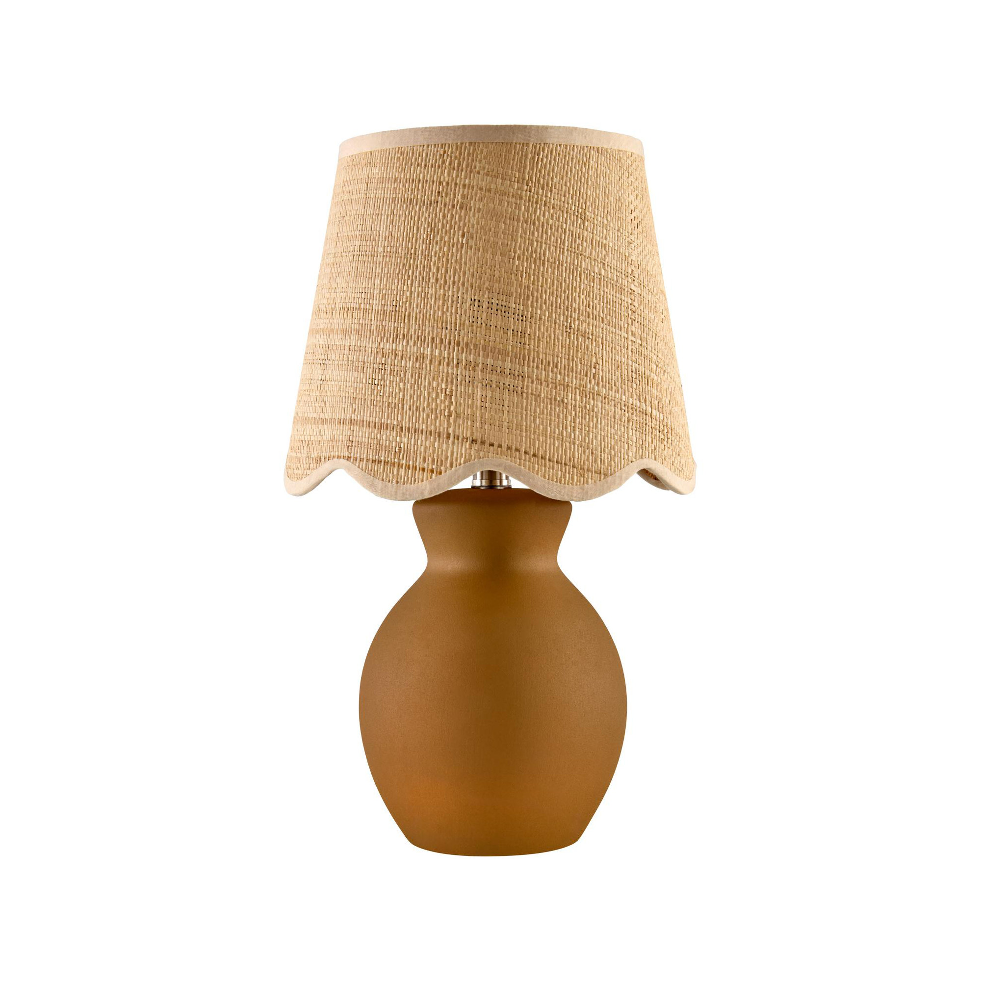 Momsen Scallop Shade Matte Lamp, 15"H x 8"W x 8"D, Natural, Tan