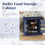 Armoire de cuisine autoportante TOPMAX avec tiroir et 2 tablettes réglables, buffet bleu avec coin café – Meuble de rangement haut pour cuisine et salle à manger