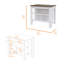 Ensemble de cuisine 2 pièces avec grand îlot et armoire murale Briargate, parfait pour le rangement et les réceptions