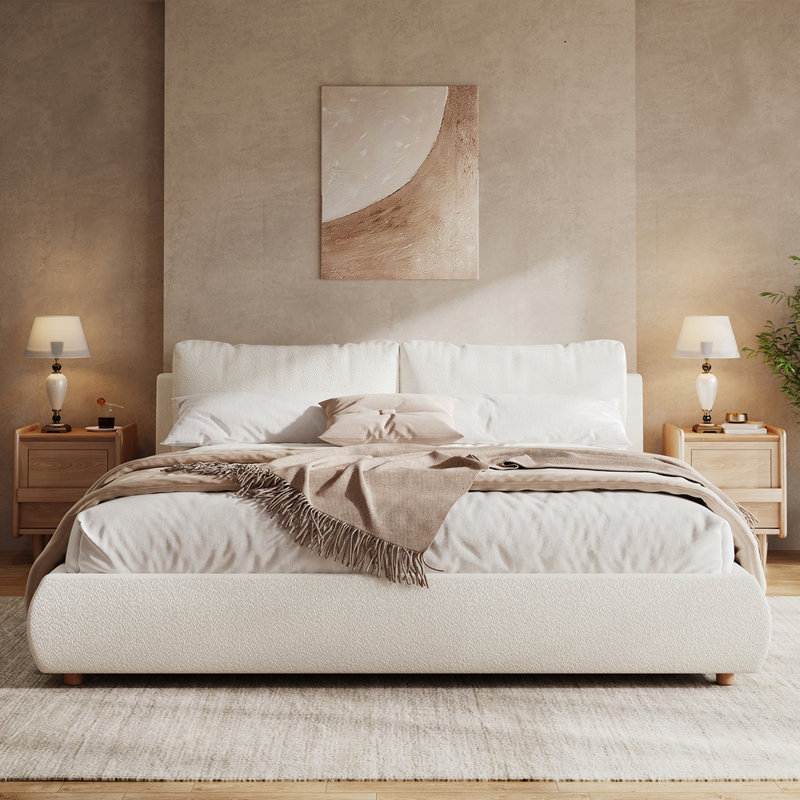 Upholstered Bed Frame Platform Bed, King