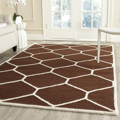 Tapis géométrique en laine touffeté à la main Cambridge