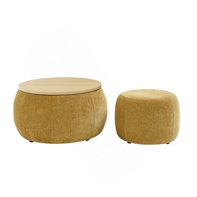 Round Storage Ottoman