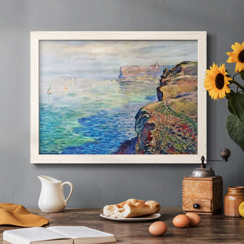 «Cliff at Grainval Near Fecamp, 1881», reproduction sur toile flottante, Blanc, H 18 po x l 26 po