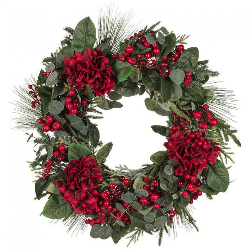 Large Floral, Pine & Berry Wreath
