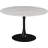 Sevinc Round Unfinished Glass Top Metal Base Dining Table-317361750-317361749