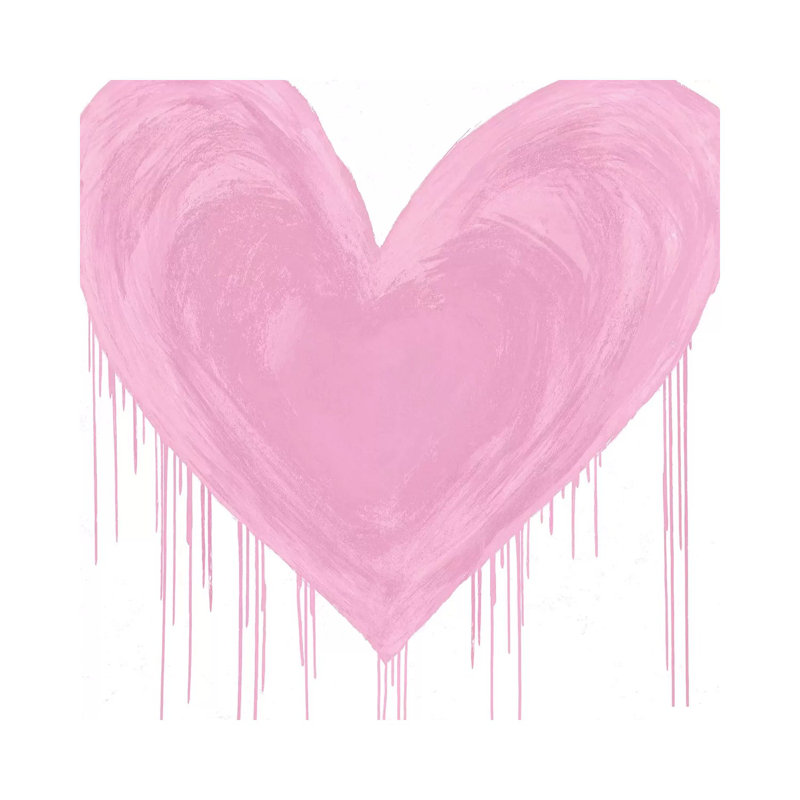 Big Hearted Pink by Lindsay Rodgers - Wrapped Canvas Print, 30.48cm H x 30.48cm W x 1.91cm D