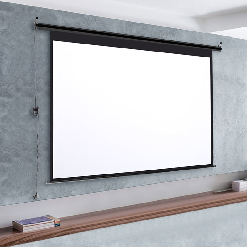 Inbox Zero Outdoor Electric Projector Screen Projector Screen, 110cm H x 172cm W x 0.38cm D