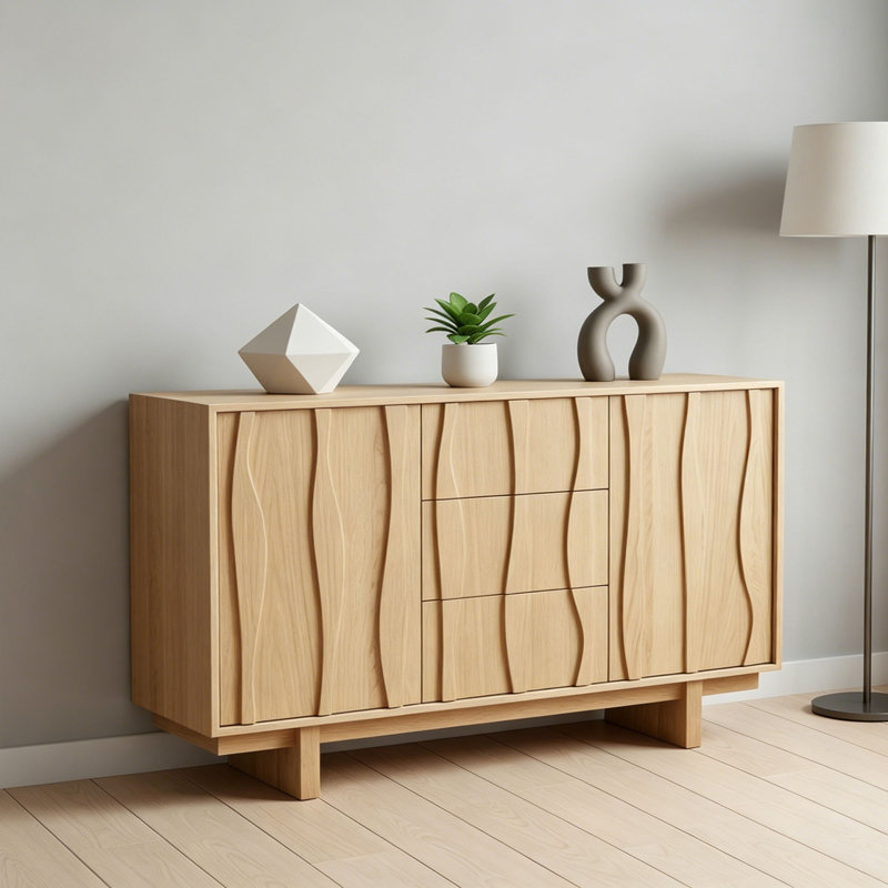 Buffet de rangement simple et multifonctionnel, H 33,46 po x l 59,05 po x P 15,74 po