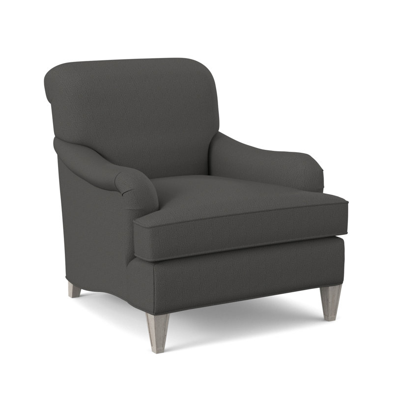 Bristol Upholstered Armchair, Venice Navy, Bisque