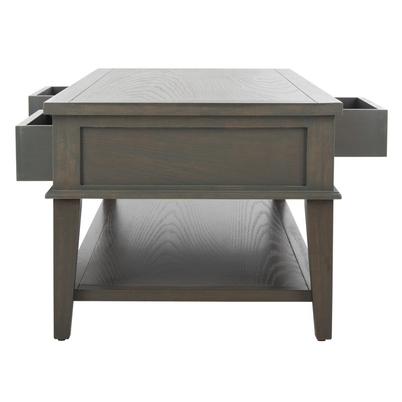 Table basse avec rangement Samira, Gris cendré
