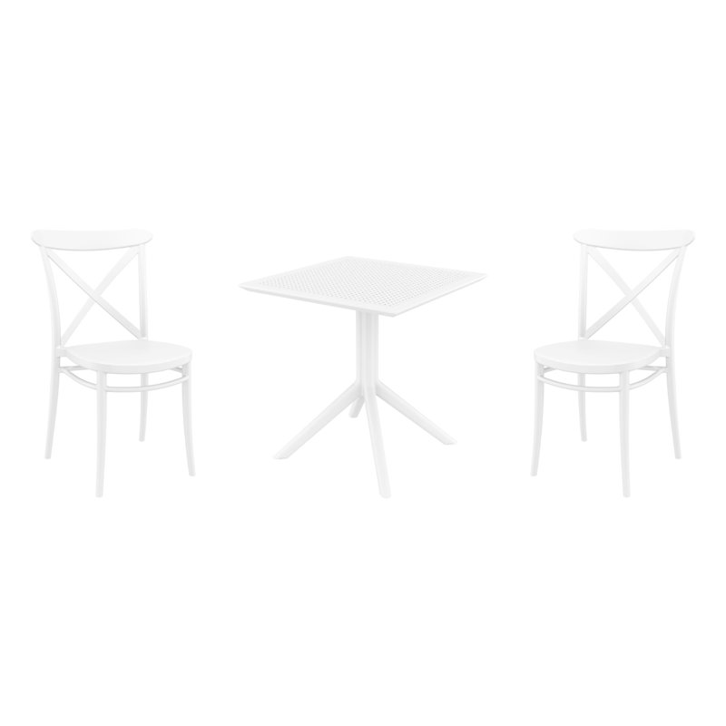 Ensemble bistro 27,5 po Farrah, Blanc