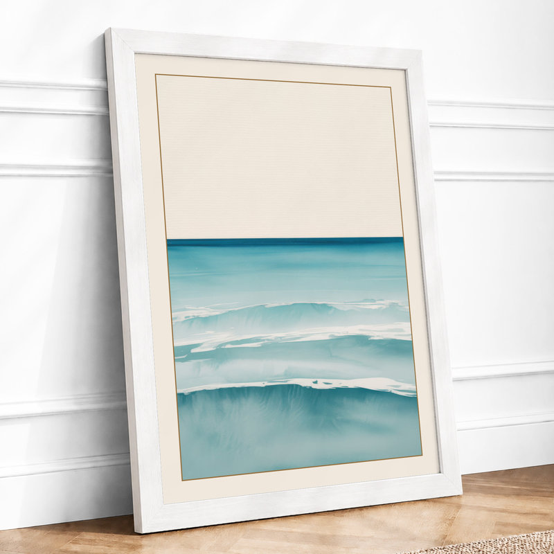 Mountains At Dusk Minimalist - Print, A2 - 59.4 x 42.0 cm, White