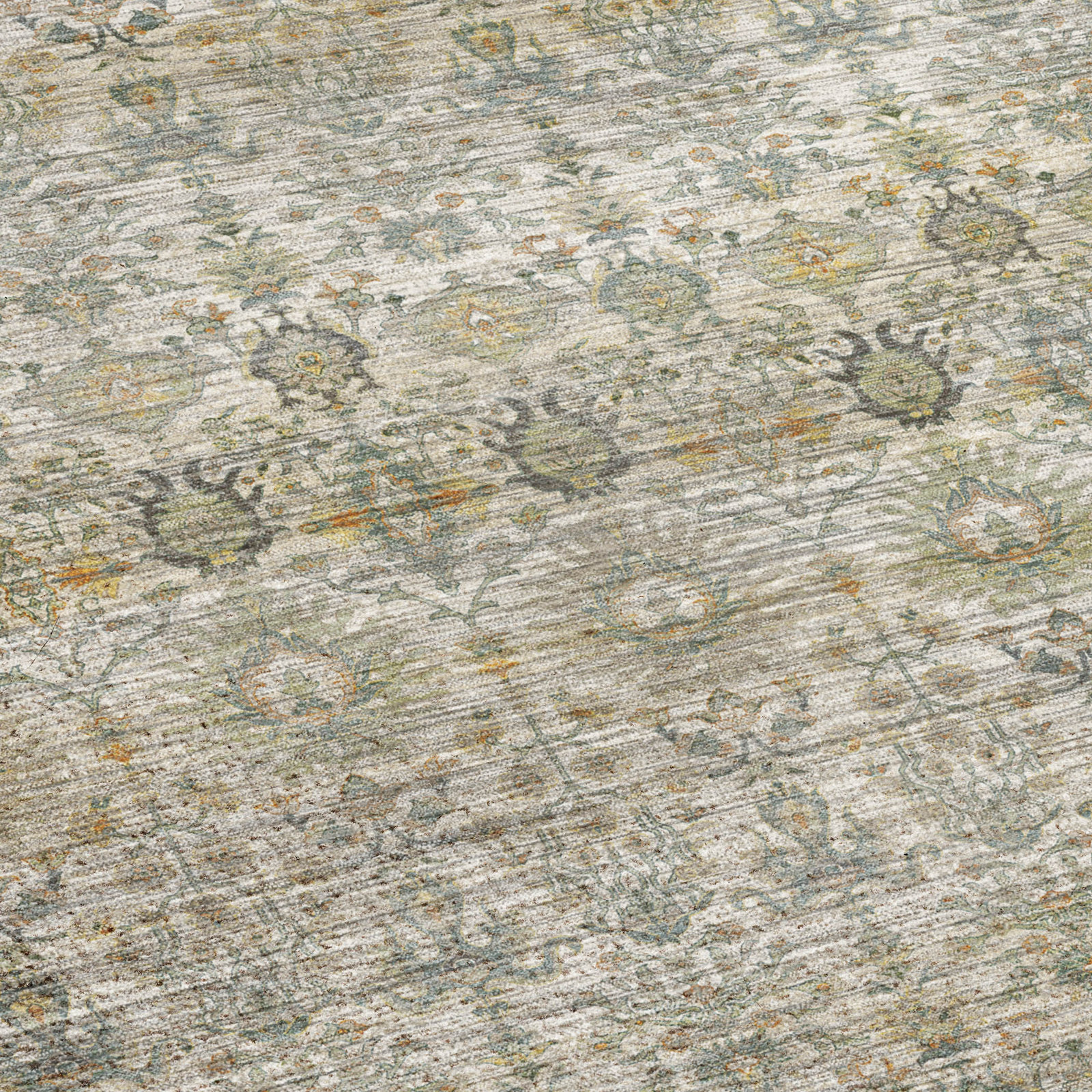 Premium Machine Washable Tirico Traditional Rug, Ivory, 8' x 10'