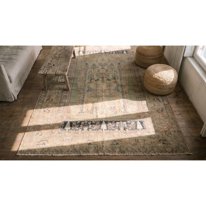 Antique Panderma Kayseri Turkish Knotted Rug