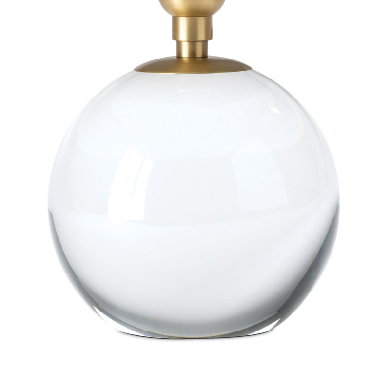 Mini lampe en cristal Girogio, Doré, Blanc